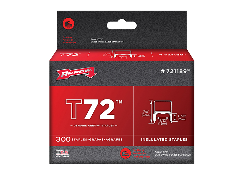 Arrow T72 Clear Insulated Staples 9 x 15mm (Box 300) ARR721189