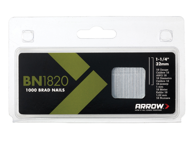 Arrow BN1820 Brad Nails 32mm 18g (Pack 1000) ARRBN1820