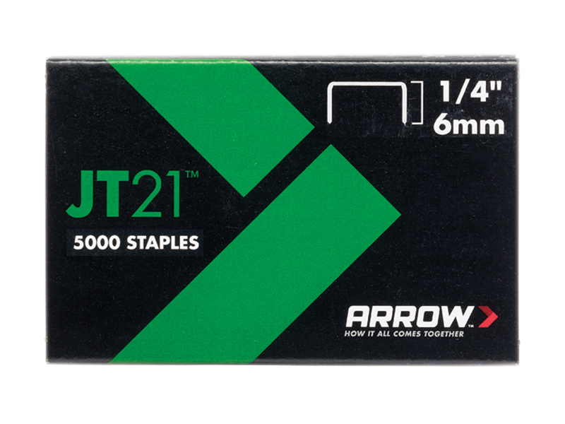 Arrow JT21 T27 Staples 6mm (1/4in) (Box 5000) ARRJT2114