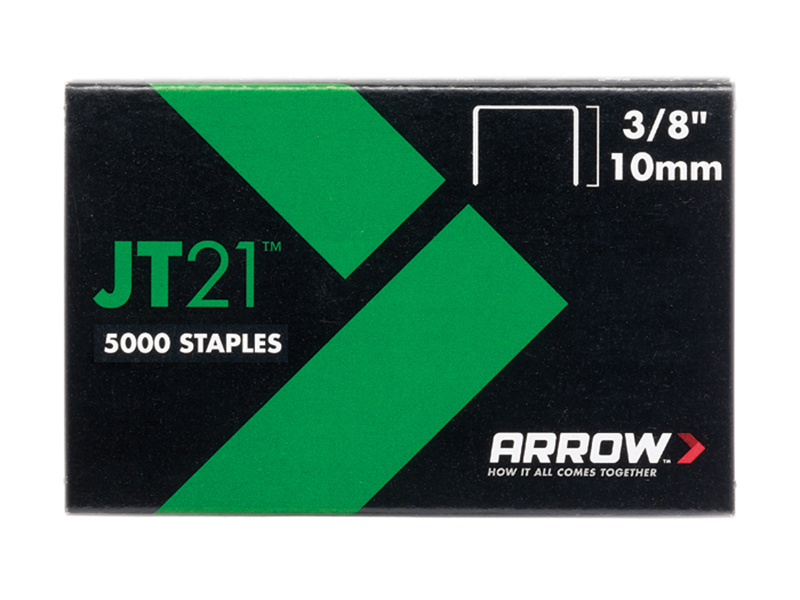 Arrow JT21 T27 Staples 10mm (3/8in) (Box 5000) ARRJT2138