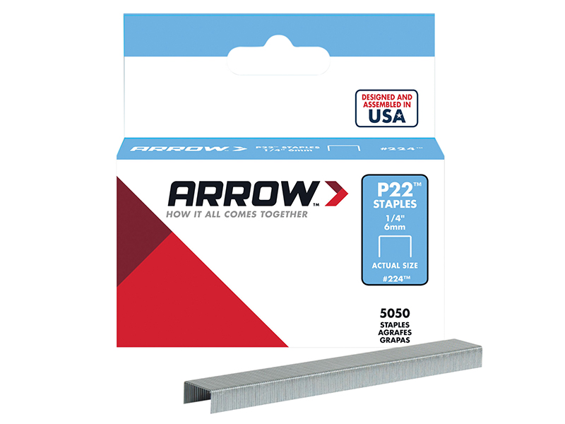 Arrow P22 Staples 6mm (1/4in) (Box 5050) ARRP2214