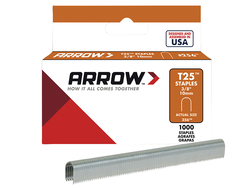 Arrow T25 Staples 10mm (3/8in) (Box 1000) ARRT2538