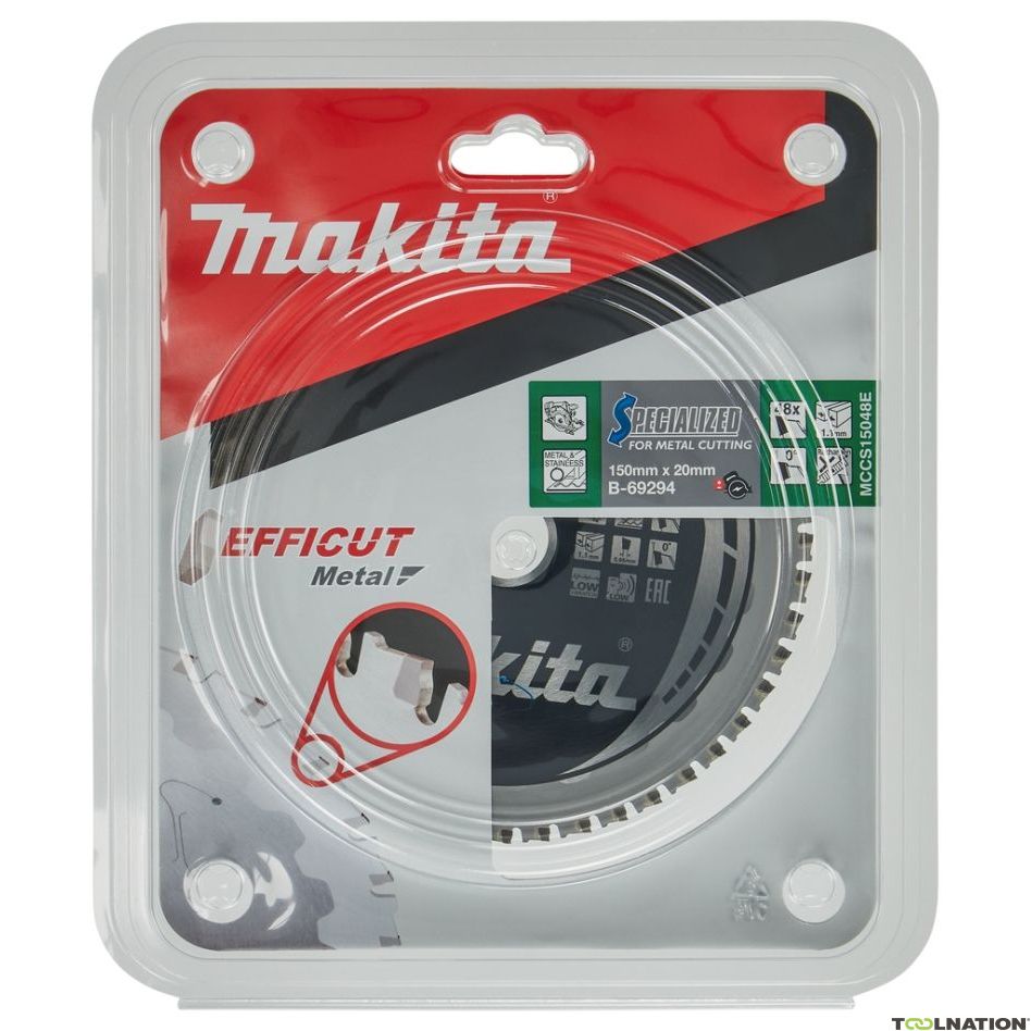 Makita Circular Saw Blade - Efficut Metal &amp; Stainless - 150mm x 20mm x 48Th - B-69294