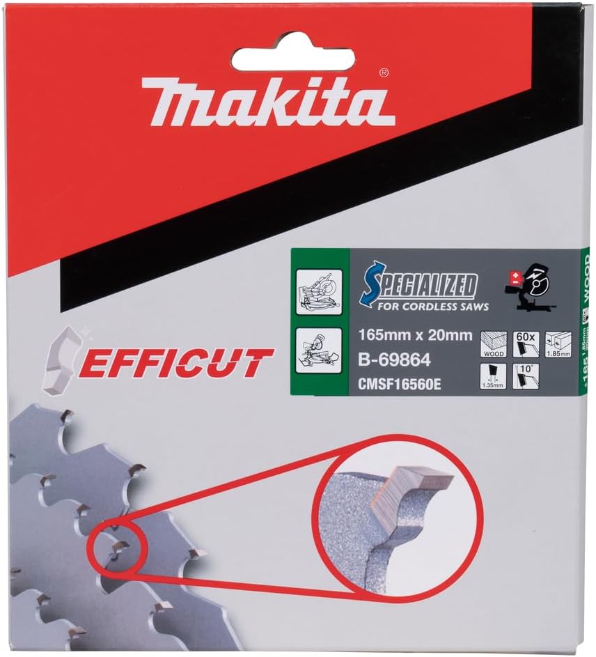 Makita Circular Saw Blade - Efficut - 165mm x 20mm x 60Th - B-69864