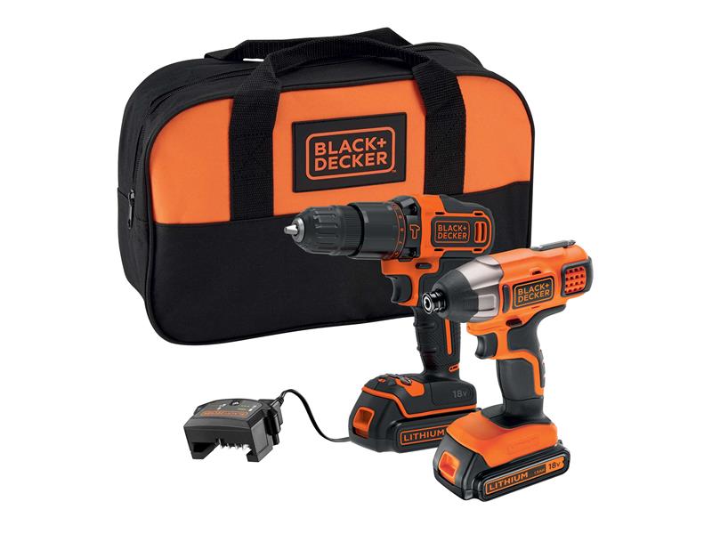 BLACK + DECKER BCK25S2S Twin Kit 18V 2 x 1.5Ah Li-ion B/DBCK25S2S