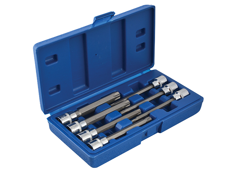 BlueSpot Tools 3/8in Drive Extra Long TORX Socket Bit Set, 7 Piece B/S01514