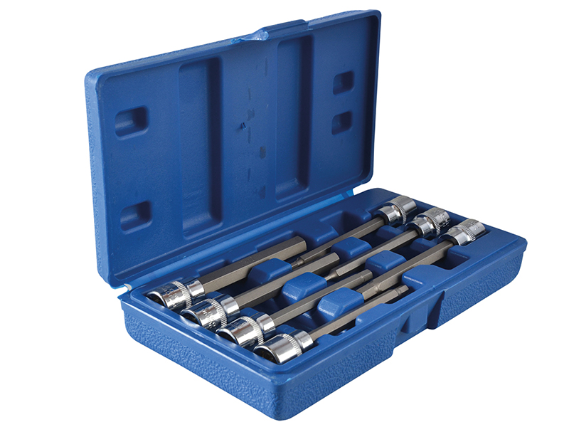 BlueSpot Tools 3/8in Drive Extra Long Hex Socket Bit Set, 7 Piece B/S01516