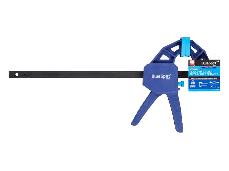 BlueSpot Tools Heavy-Duty Ratchet Speed Clamp &amp; Spreader 300mm (12in) B/S10033