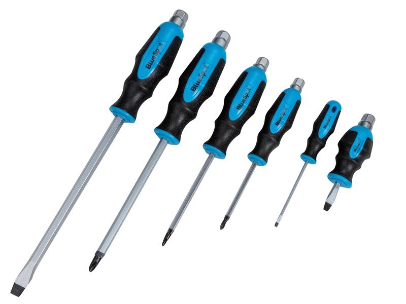 BlueSpot Tools Hex Bolster Screwdriver Set, 6 Piece B/S12068