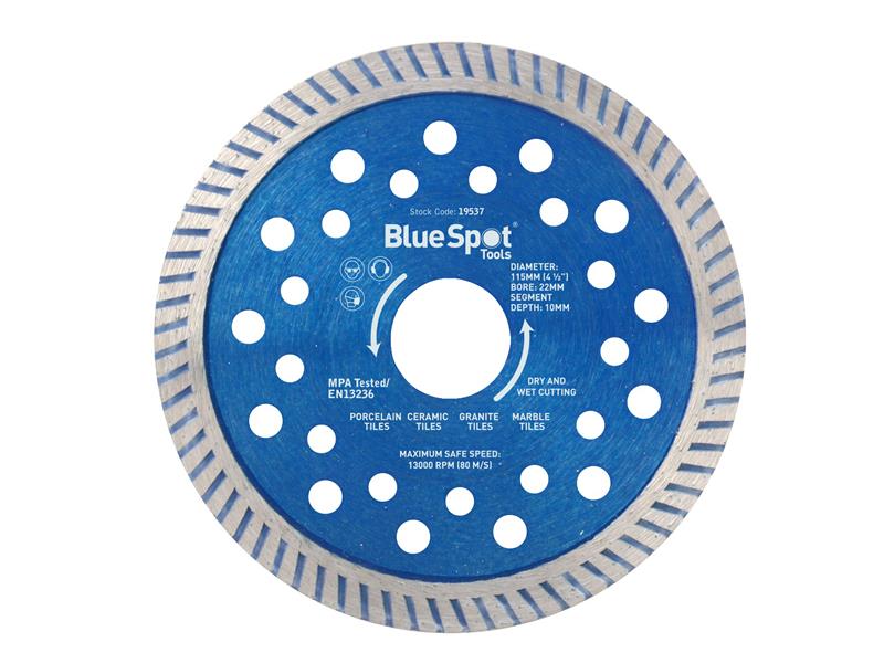 BlueSpot Tools Turbo Cutting Disc 115 x 22mm B/S19537