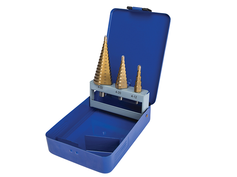 BlueSpot Tools Step Drill Set 4-32mm  3 Piece B/S20504