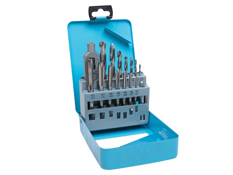 BlueSpot Tools Drill &amp; Tap Set, 15 Piece B/S20512