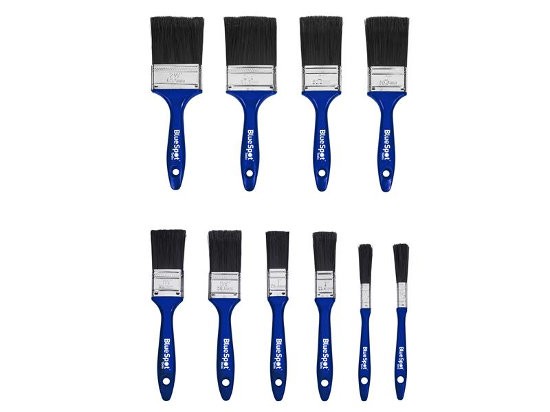 BlueSpot Tools Synthetic Workshop Paint Brush Set, 10 Piece B/S36018