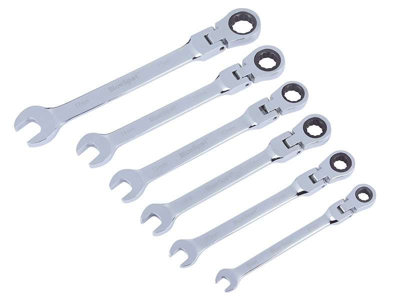 BlueSpot Tools Flexible Head Ratchet Set, 6 Piece B/S4312