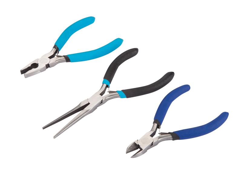 BlueSpot Tools Soft Grip Mini Plier Set, 3 Piece B/S8512