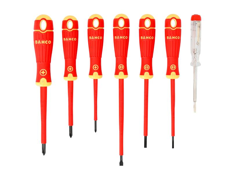 Bahco B220.027 BAHCOFIT Insulated Screwdriver Set, 7 Piece BAH220027