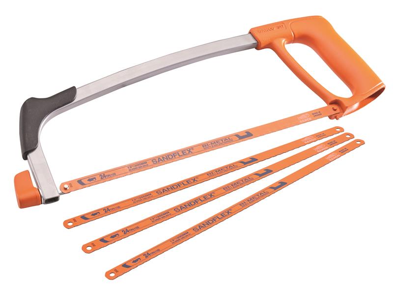 Bahco 317 Hacksaw 300mm (12in) with 3 Extra Blades Free BAH317AV3