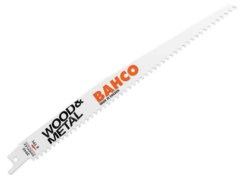 Bahco Wood &amp; Metal Bi-Metal Reciprocating Blade 228mm 6 TPI (Pack 5) BAH39402286W