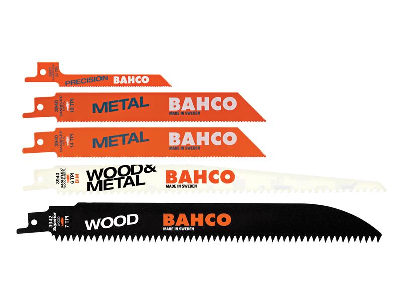 Bahco Sabre Saw Blade Set, 5 Piece BAH3940MIX5P