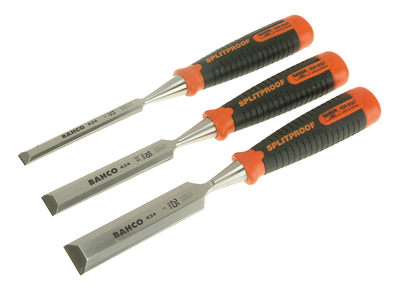 Bahco 434 Bevel Edge Chisel Set, 3 Piece BAH434S3