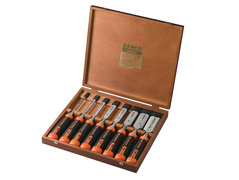 Bahco 434-S8 Bevel Edge Chisel Set, 8 Piece BAH434S8