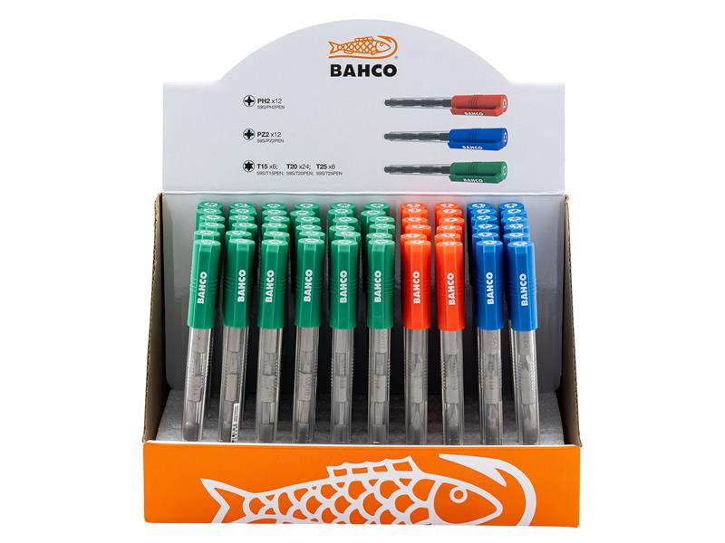 Bahco Screwdriver Bit Pen Display, 60 Piece BAH59S60PEN