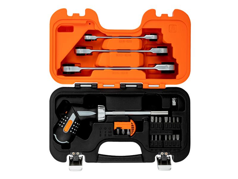 Bahco Pistol Grip Ratcheting Screwdriver Set, 25 Piece BAH808050SET