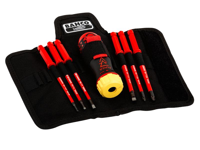 Bahco Insulated Ratcheting Screwdriver Set, 6 Piece BAH808062