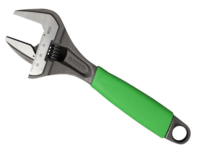 Bahco BAH9031XEG ERGO Extra Wide Jaw Adjustable Wrench Phosphate Green 218mm