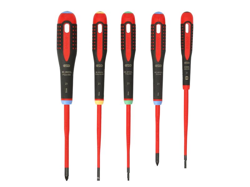 Bahco BE-9872SL ERGO VDE Insulated Screwdriver Set, 5 Piece BAH9872SL