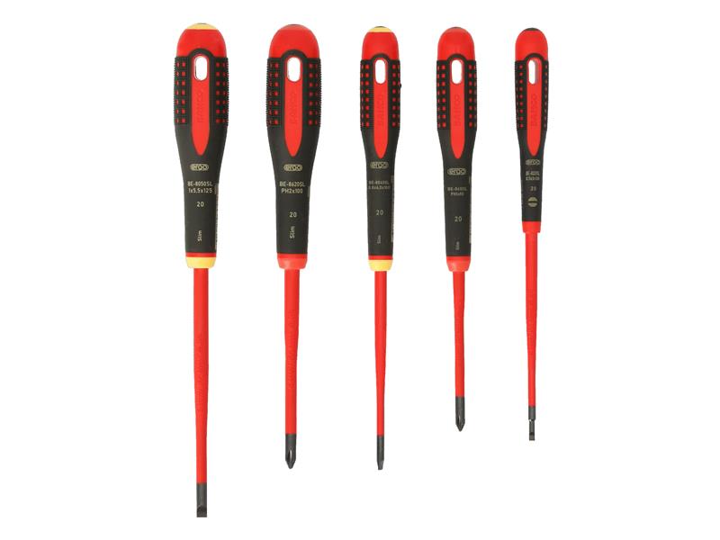 Bahco BE-9881SL ERGO Slim VDE Insulated Screwdriver Set, 5 Piece BAH9881SL