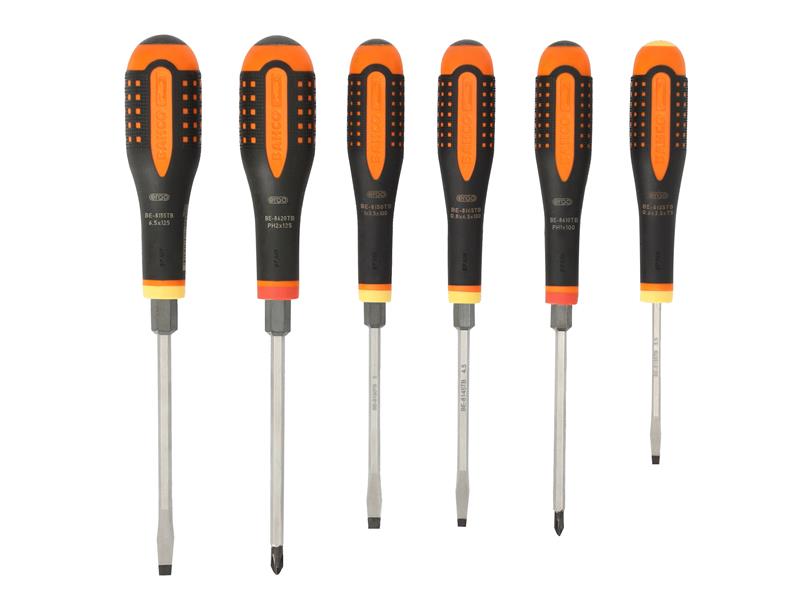 Bahco BE-9881TB ERGO Through Blade Screwdriver Set, 6 Piece BAH9881TB