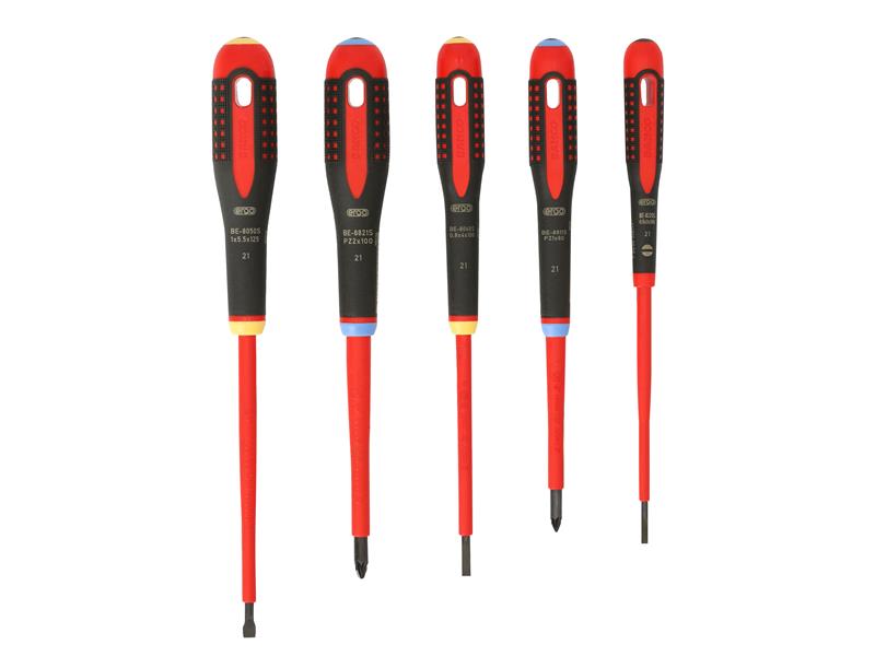 Bahco BE-9882S ERGO VDE Insulated Screwdriver Set, 5 Piece BAH9882S