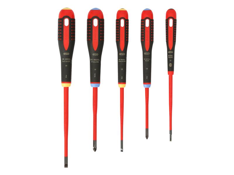 Bahco BE-9882SL ERGO Slim VDE Insulated Screwdriver Set, 5 Piece BAH9882SL