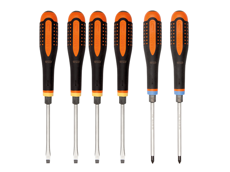 Bahco BE-9882TB ERGO Through Blade Screwdriver Set, 6 Piece BAH9882TB