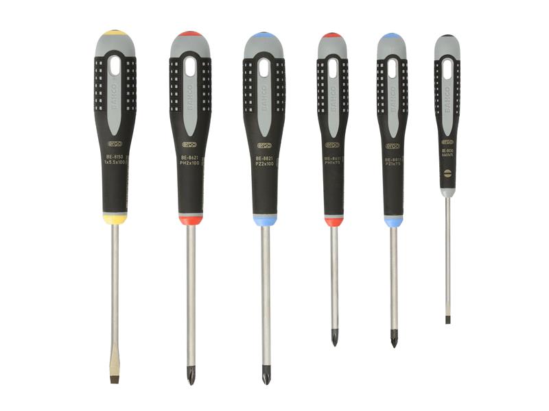 Bahco BE-9886 ERGO Screwdriver Set, 6 Piece BAH9886