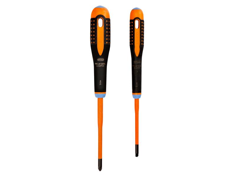 Bahco BE-9890SL ERGO Slim VDE Insulated Screwdriver Set, 2 Piece BAH9890SL