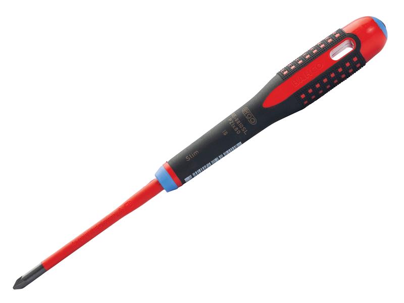 Bahco ERGO Slim VDE Insulated Pozidriv Screwdriver PZ1 x 80mm BAHBE8810SL