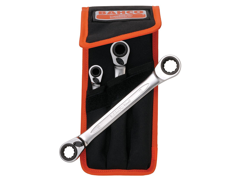 Bahco S4RM Series Reversible Ratchet Spanner Set, 3 Piece BAHS4RM3T