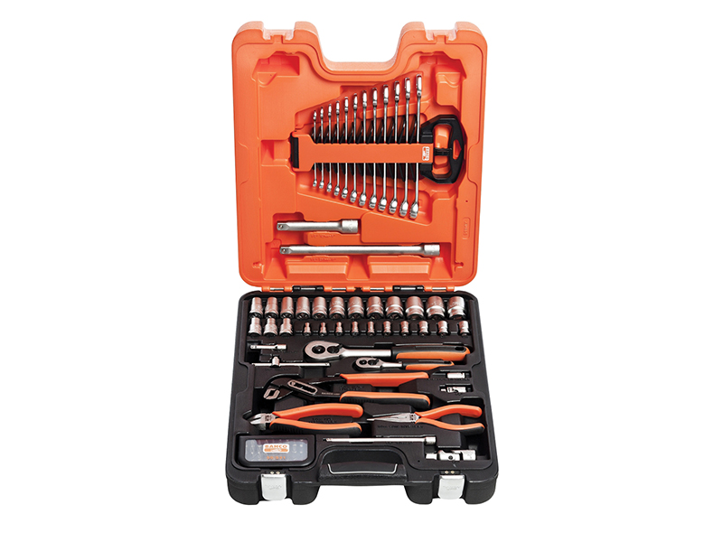 Bahco S81MIX 1/4 &amp; 1/2in Drive Socket Spanner &amp; Pliers Set, 81 Piece BAHS81MIX