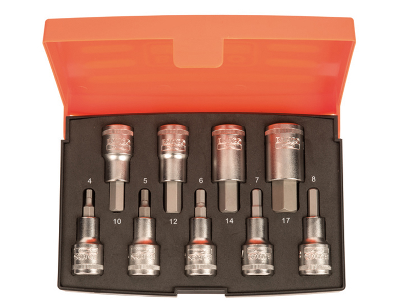 Bahco S9HEX 1/2in Drive Socket Set, 9 Piece BAHS9HEX