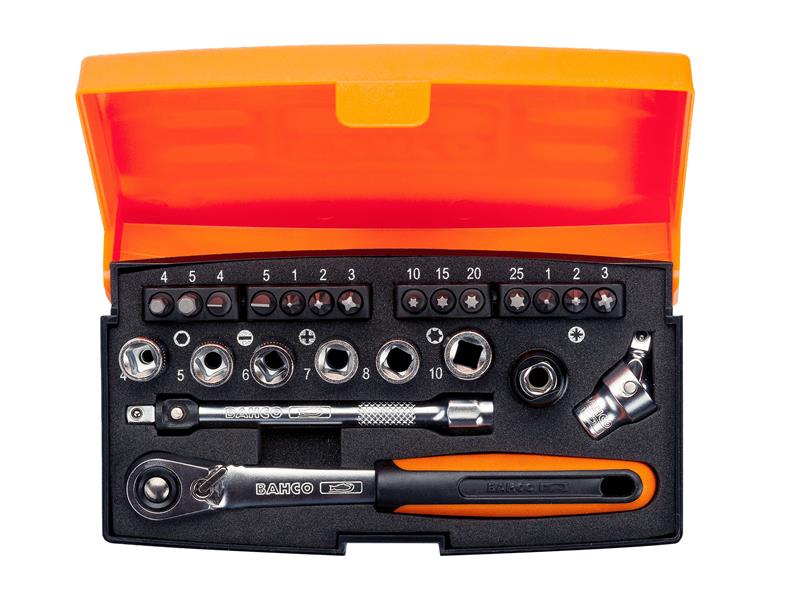 Bahco SL24 1/4in Drive Socket Set, 24 Piece BAHSL24