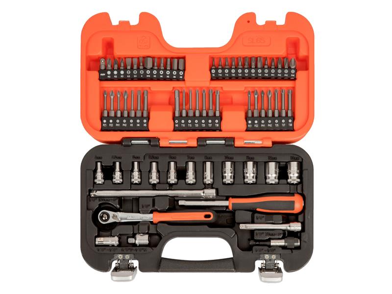 Bahco SL65 1/4in Drive Slim Socket Set, 65 Piece BAHSL65