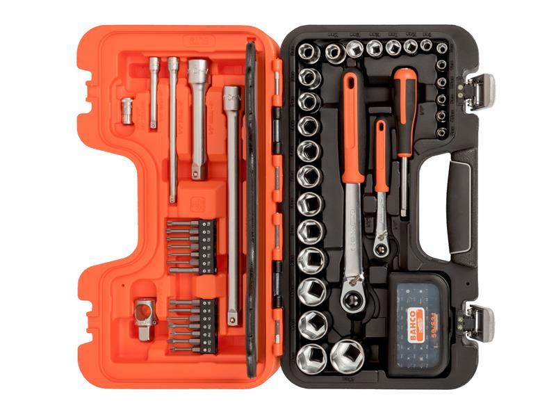 Bahco SL79 1/4in &amp; 1/2in Drive Slim Socket Set, 79 Piece BAHSL79