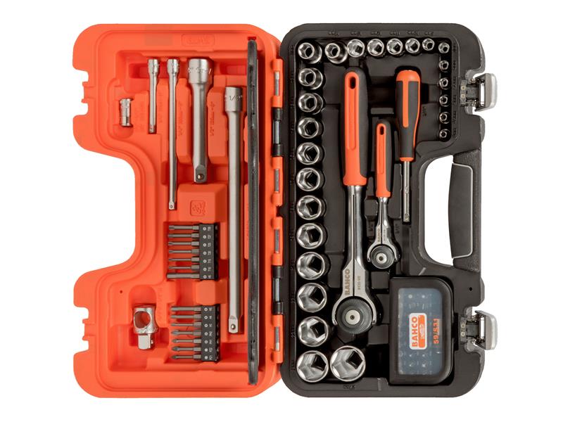 Bahco SW79 1/4in &amp; 1/2in Drive Swivel Socket Set, 79 Piece BAHSW79