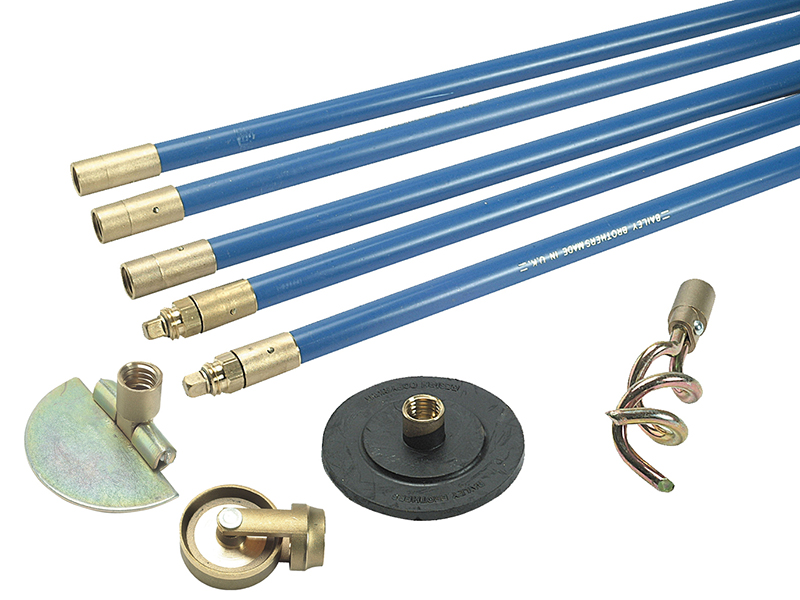 Bailey Products 1324 Lockfast 3/4in Drain Rod Set 4 Tools BAI1324