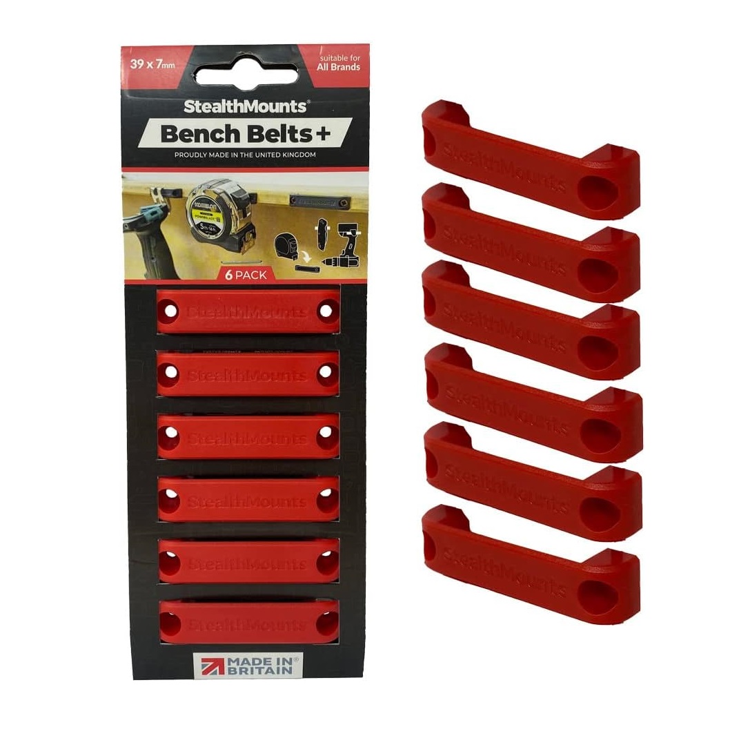Stealthmounts - Milwaukee RED Bench Belt 6pc - BB-PL-RED-6 