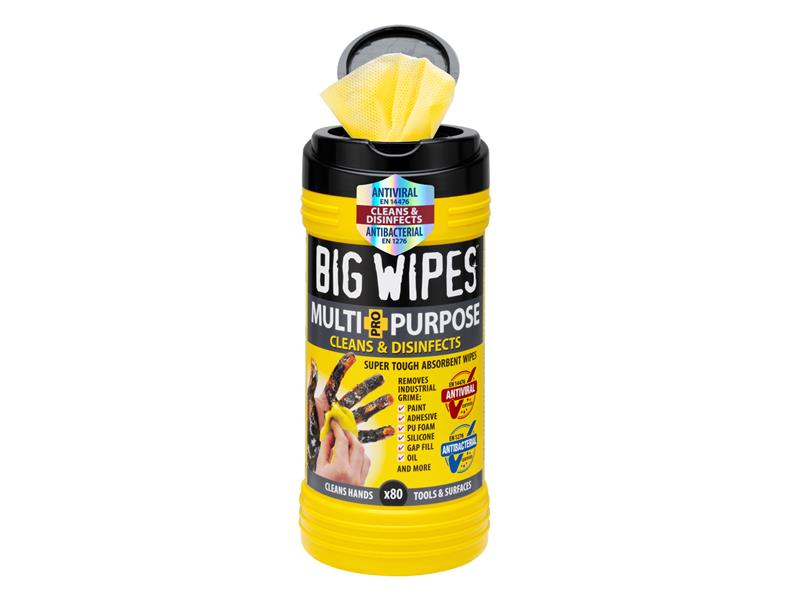 Big Wipes Multi-Purpose Pro+ Antiviral Wipes (Tub 80) BGW2410