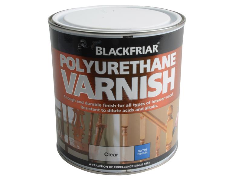 Blackfriar Polyurethane Varnish P100 Clear Satin 1 litre BKFPCSV1L