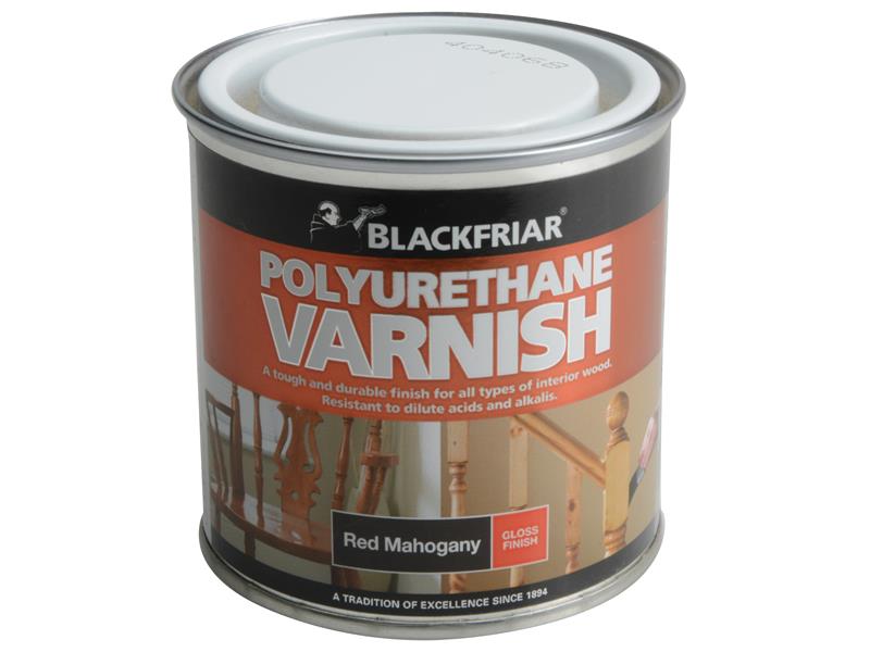 Blackfriar Polyurethane Varnish P35 Deep Red Mahogany Gloss 250ml BKFPVGRM250